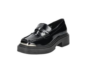 Slipper STEVE MADDEN "STEVE MADDEN Slipper Lederimitat", Damen, Gr. 40, schwarz (schwarz lack), Lederimitat, Schuhe Slipper (52517110-40) schwarz lack