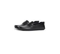 Slipper TOMMY HILFIGER "HILFIGER COIN LTH DRIVER", Herren, Gr. 41, schwarz, Nappaleder, unifarben, Schuhe Slipper, Flats, Schlupfschuh, Loafer mit Zierriegel und Penny (92555328-41) schwarz