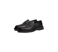 Slipper TOMMY HILFIGER "HILFIGER COMFORT LWT LTH LOAFER", Herren, Gr. 46, schwarz, Nappaleder, Schuhe Slipper, Abendschuh, Loafer, Businessschuh mit abgesteppter Naht (35162446-46)