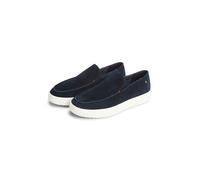Slipper TOMMY HILFIGER "MODERN LIGHT SUEDE LOAFER", Herren, Gr. 42, dunkelblau, Veloursleder, aufgeraut, unifarben, Basic, Schuhe Slipper, Schlupfschuh, Flat mit typischer Mokassinnaht (25103904-42) d