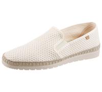 Slipper VERBENAS "BORIS BUZZBEE", Herren, Gr. 46, natur, Textil, unifarben, Schuhe Slipper, Espadrille, Urlaubsschuh, Flat, Schlupfschuh mit Stretcheinsätze (41105210-46) natur