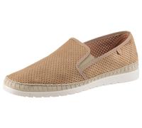 Slipper VERBENAS "Boris Hole Gallery", Herren, Gr. 39, beige, Textil, Veloursleder, Schuhe Slipper, Espadrilles, Sommerschuh, Freizeitschuh mit luftiger Perforierung, Topseller (92507119-39)