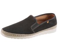 Slipper VERBENAS "Boris Hole Gallery", Herren, Gr. 43, schwarz (anthrazit), Textil, Veloursleder, unifarben, Schuhe Slipper, Espadrilles, Sommerschuh, Freizeitschuh mit luftiger Perforierung (32873843