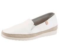 Slipper VERBENAS "NURIA", Herren, Gr. 38, weiß, Leder, unifarben, Schuhe Slipper, Espadrille, Schlupfschuh, Halbschuh mit Stretcheinsätze (66340239-38) weiß