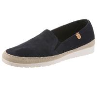 Slipper VERBENAS "NURIA", Damen, Gr. 41, dunkelblau, Veloursleder, unifarben, Schuhe Slipper, Espadrille, Schlupfschuh, Halbschuh mit Stretcheinsätze (82803218-41) dunkelblau