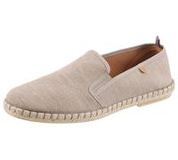 Slipper VERBENAS "TOM MALI", Herren, Gr. 41, natur, Textil, meliert, unifarben, Basic, Schuhe Slipper, Schlupfschuh, Urlaubsschuh, Flat mit Bast-Sohlenumrahmung (21875028-41) natur