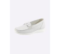 Slipper WALDLÄUFER, Damen, Gr. 5, weiß (ecru), Nubukleder, Schuhe Slipper (33033907-5) ecru
