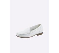 Slipper WALDLÄUFER, Damen, Gr. 6, weiß, Glattleder, Basic, Schuhe Slipper (34424763-6) weiß
