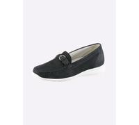 Slipper WALDLÄUFER, Damen, Gr. 8, schwarz (nachtblau), Nubukleder, Schuhe Slipper (62547340-8) nachtblau