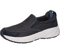 Slipper WALDLÄUFER "H-PABLO", Herren, Gr. 11 (46), dunkelblau, Textil, Veloursleder, unifarben, Schuhe Slipper, Slip-on Sneaker, Schlupfschuh in Komfortweite H (= sehr weit) (81233521-11)