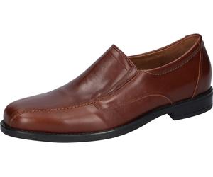 Slipper WALDLÄUFER "Henry", Herren, Gr. 8,5 (42,5), braun (cognac), Nappaleder, Schuhe Slipper, Bequemschuh, Festtagsschuh mit seitlichen Stretcheinsätzen, G-Weite (32763323-8,5) cognac