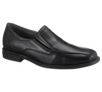 Slipper WALDLÄUFER "Henry", Herren, Gr. 8,5 (42,5), schwarz, Nappaleder, Schuhe Slipper, Bequemschuh, Festtagsschuh mit seitlichen Stretcheinsätzen, G-Weite (95047413-8,5) schwarz