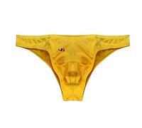 Slips Herren Microfaser Slip Slips Männer Tanga String Stretch Unterhosen Bequeme Weiche Tangaslip Unterhosen Sportunterwäsche Gelb M