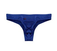 Slips Herren Microfaser Slip Slips Männer Tanga String Stretch Unterhosen Bequeme Weiche Tangaslip Unterhosen Sportunterwäsche Blau M