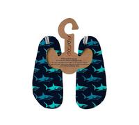 Slipstop Barfuß Kinderbadeschuhe - Big Blue Junior dunkelblau Haie 21/23