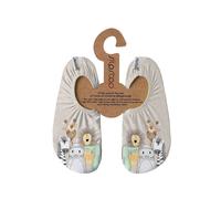 Slipstop Barfuß Kinderbadeschuhe - Say Cheese beige Tiere 24/26