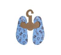 Slipstop Kinder Hausschuhe Badeschuhe AFRICA Tiere blue, Größe:18/20 EU