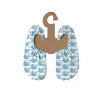 Slipstop Kinder Strandschuhe Anti Rutsch Ballett Schuhe Schwimmschuhe Urlaub Badeschuhe Pool Unisex blau/weiße Wale Dori, Größe 33-35