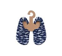 Kinder Strandschuhe Aquaschuhe Schwimmschuhe Sharks für Jungen in dunkelblau mit Haien, Größe 18-20