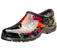 Sloggers Wasserdichter Damen-Regen- und Gartenschuh, Outdoor-Schlupfclog, hergestellt in den USA, mit Komfort-Innensohle und Fußgewölbeunterstützung, in Schwarz (in Fields Black), Größe 43