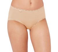Sloggi Single-Jersey Damen-Hüftslip 24/7 Cotton Lace im 3er-Pack braun-beige 44
