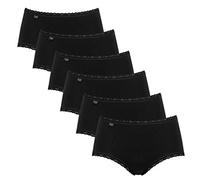 Sloggi - 24/7 Cotton Lace - Midi Slip - 6er-Pack (48 Schwarz)