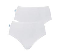 Sloggi 2er-Pack Originals Hikini Full Slips Damen Unterwäsche Unterwäsche Höschen Hohe Taille Bikini, Weiß, 44