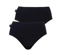 Sloggi 2er-Pack Originals Hikini Full Slips Damen Unterwäsche Unterwäsche Höschen Hohe Taille Bikini, Schwarz, 44