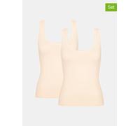 Sloggi 2er-Set: Hemdchen ''Go Tank'' in Beige - Größe XL | Damen Loungewear
