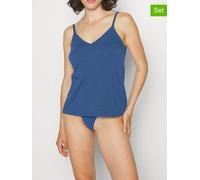 Sloggi 2er-Set: Hemdchen in Blau - Größe S | Damen Loungewear