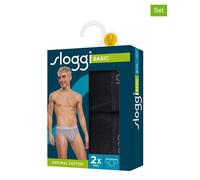 Sloggi 2er-Set: Slips "Basic" in Schwarz - Größe S | Herren Waesche