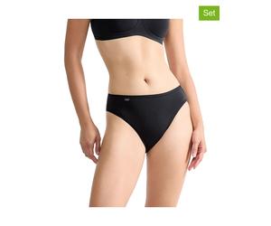 Sloggi 2er-Set: Slips "Cotton Tai" in Schwarz - Größe 42 | Damen Unterteile