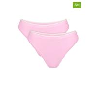 Tai-Slip SLOGGI "GO Sense", Damen, Gr. M, floral pink, Single Jersey, Obermaterial: 88% Modal, 12% Elasthan, figurbetont, Unterhosen, Modalmix, weich, elastisch, flache Kanten (43011146-M) floral pink
