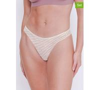 Sloggi 2er-Set: Slips in Creme - Größe M | Damen Unterteile