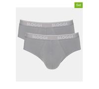 Sloggi 2er-Set: Slips in Grau - Größe M | Herren Waesche