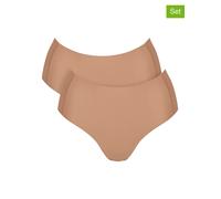 Sloggi 2er-Set: Taillenpantys "Zero Feel 2.0" in Beige - Größe XL | Damen Unterteile
