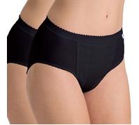 Formslip SLOGGI "Control" Gr. 42, 2 St., schwarz (black) Damen Unterhosen Formslips Tai-Slip, superweich und bequem (28446740-42)