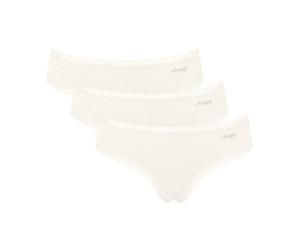 Sloggi 3er Pack GO Crush Hipster Slip Bio-Baumwolle Weiss M