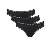 Minislip SLOGGI "GO Crush", Damen, Gr. S, schwarz, Single Jersey, Obermaterial: 95% Baumwolle, 5% Elasthan, unifarben, gemustert, körpernah, Unterhosen, dehnbare Spitzendetails, uni, gemustert (155717