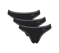 Sloggi 3er Pack GO Crush String Bio-Baumwolle Schwarz S
