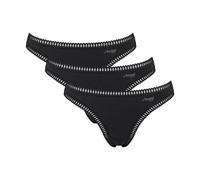 Sloggi 3er Pack GO Crush String Bio-Baumwolle Schwarz XS