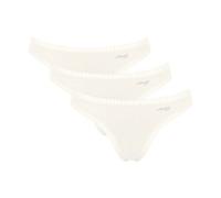 String SLOGGI "GO Crush", Damen, Gr. XL, silk weiß, Single Jersey, Obermaterial: 95% Baumwolle, 5% Elasthan, Unterhosen, mit Spitzendetails,, uni, gemustert (44750943-XL) silk weiß