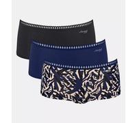 Sloggi 3er Pack Shorts GO Crush Bio-Baumwolle Blue - Dark Combination XS