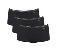 Sloggi 3er Pack Shorts GO Crush Bio-Baumwolle Schwarz M