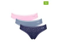 Minislip SLOGGI "GO Crush", Damen, Gr. XL, bunt (4, multiple colours), Single Jersey, Obermaterial: 95% Baumwolle, 5% Elasthan, gemustert, unifarben, körpernah, Unterhosen, dehnbare Spitzendetails, un