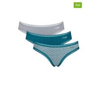 Sloggi 3er-Set: Slips "Go Crush" in Petrol - Größe M | Damen Unterteile