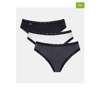 Sloggi 3er-Set: Slips in Schwarz - Größe 38 | Damen Unterteile