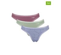 Sloggi 3er-Set: Strings ''Crush' in Lila - Größe L | Damen Unterteile
