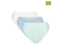 Sloggi Damen Tai-Slip Basic+ Tai C3P – 95% Baumwolle, 5% Elasthan, Grau Melange Gr. 46