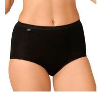 Maxislip SLOGGI "Basic+" Gr. 46, 3 St., schwarz (black) Damen Unterhosen Taillenslips extra softe Kanten, mit kleinen Zierborten (32476757-46)